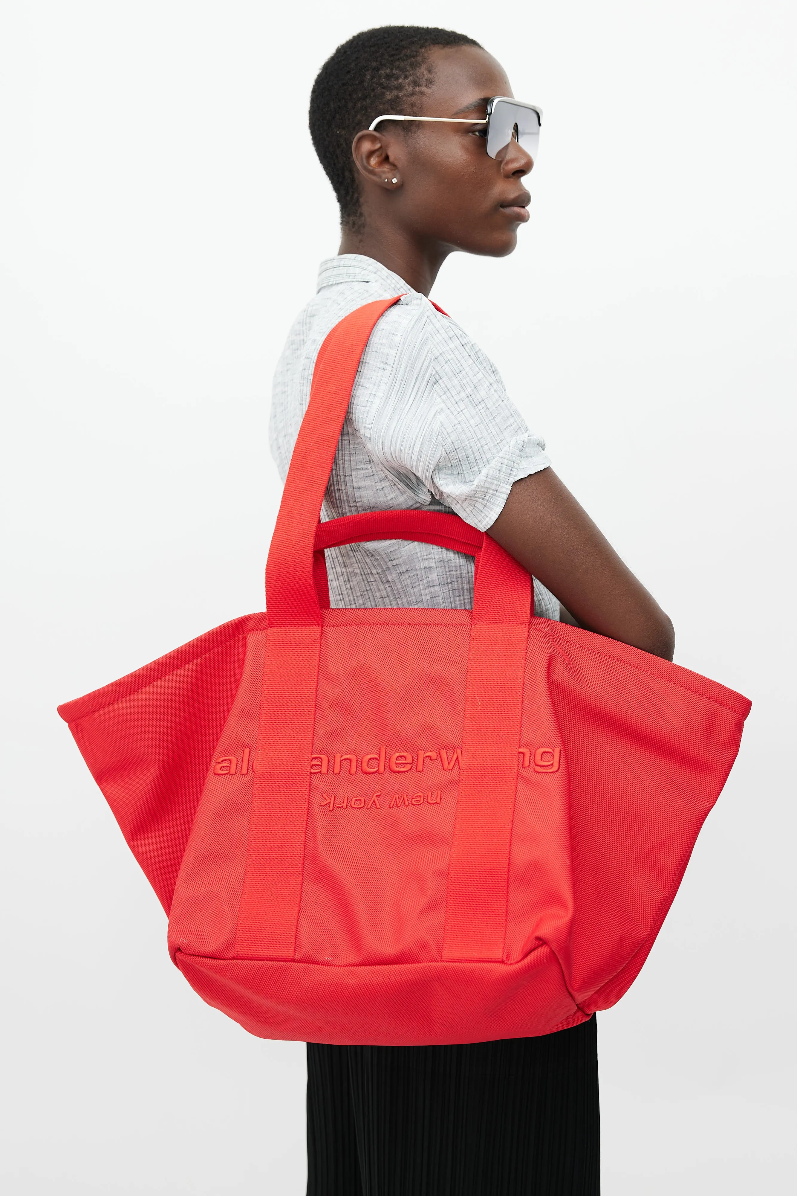Red Primal Oversized Tote Bag